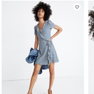 Blue floral Madewell dress